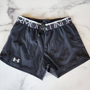 Under Armour women's XS black booty shorts sporty loungewear casual